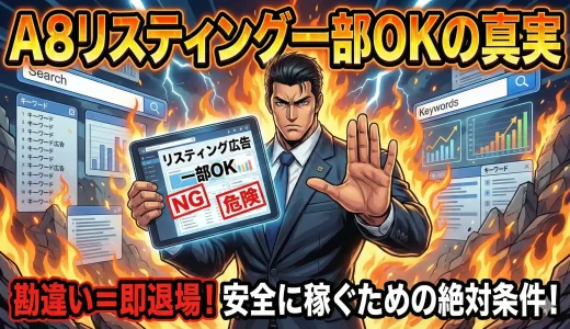 A8のリスティング一部OK案件、実は危険？判断基準を整理する