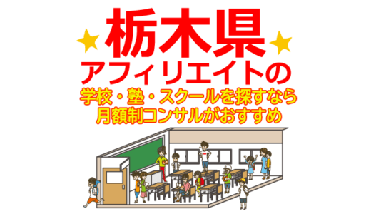 栃木県でアフィリエイトの学校・塾・スクールなら月額制コンサルがおすすめ
