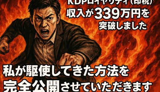 kindle電子書籍個人出版ロイヤリティ収益339万円突破！印税収入爆発のノウハウとテクニック