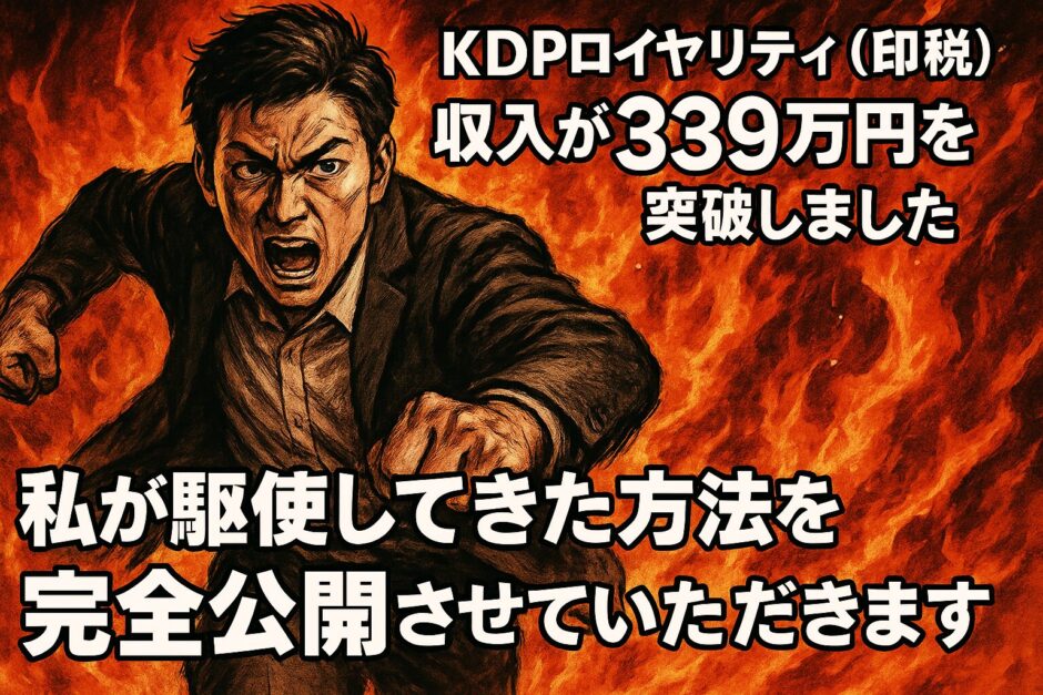 kindle電子書籍個人出版ロイヤリティ収益339万円突破！印税収入爆発のノウハウとテクニック