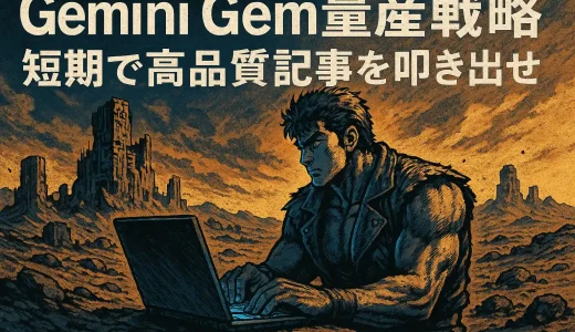 Gemini Gemで記事量産する手順とアフィリエイト戦略