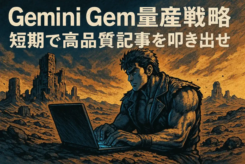 Gemini Gemで記事量産する手順とアフィリエイト戦略